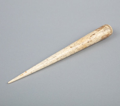 Marlin spike, Whalebone; Unknown maker; 1800-1900; RI.W2002.1467