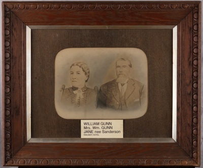 Framed photograph, William and Jane Gunn; Unknown photographer; 1875-1885; RI.FW2021.204