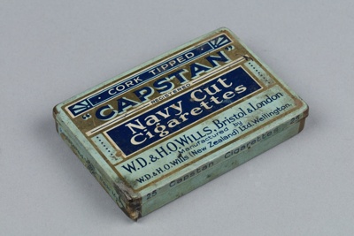 Tin, Cigarette, Capstan Navy Cut; W. D. & H. O. Wills (New Zealand) Ltd.;  1894-1