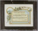 Framed certificate, Eric Crawford, Good Attendance at Oraki School; W. Craig & Co. Lithographers; 1909; RI.FW2021.014