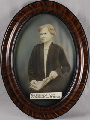 Framed photograph, Portrait of Catherine Officer; Unknown photographer; 1900-1920; RI.FW2021.112
