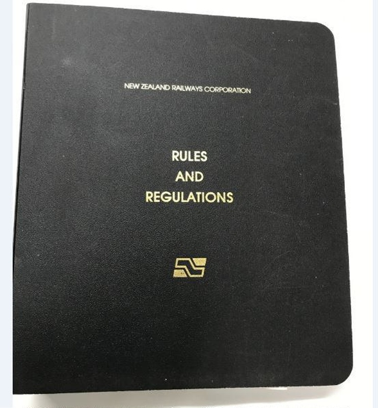 Book, Rules and Regulations ; New Zealand Railways Corporation; 2016.