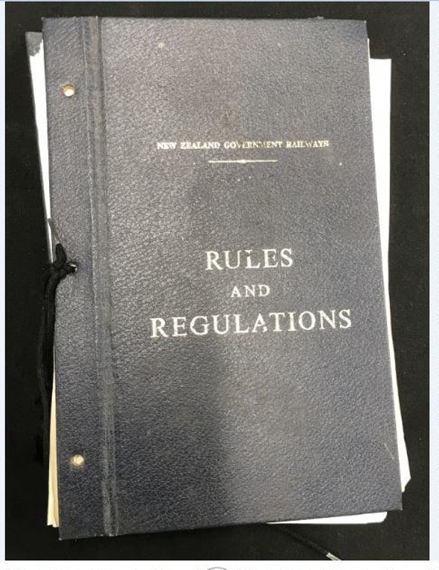 Book, Rules and Regulations; New Zealand Government Railways; 1984