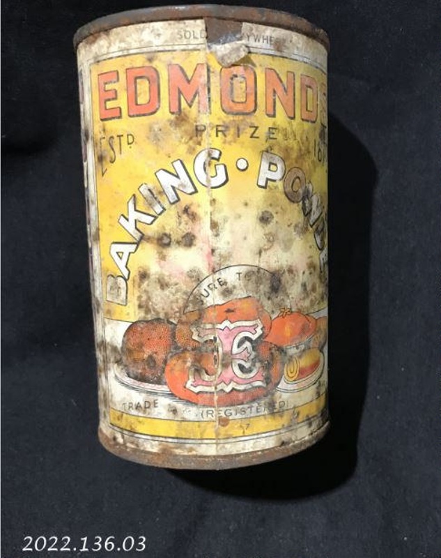 Tin, Baking Powder; Edmonds; 2022.136.03 eHive