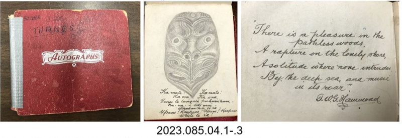 Autograph book, scan Hammond entries