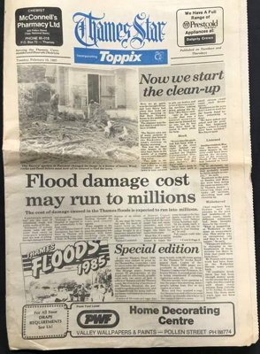 Newspaper, floods image item