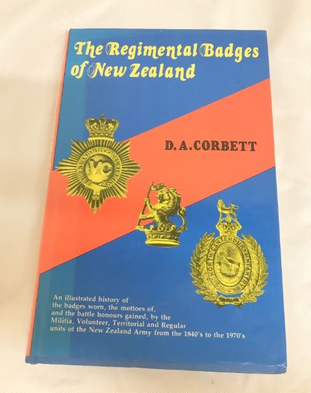 Book, Regimental Badges; D A Corbett; 0-908596-05-7; 2023.045.01 on NZ ...