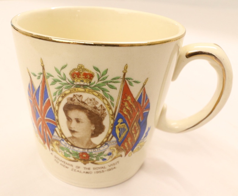 Mug - Queen Elizabeth II Royal Visit to New Zealand 1953-54; Alfred ...