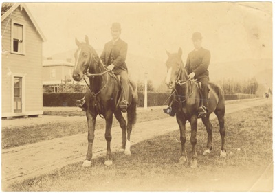 Photograph, Untitled [Two men riding horses]; XHC.259 | eHive