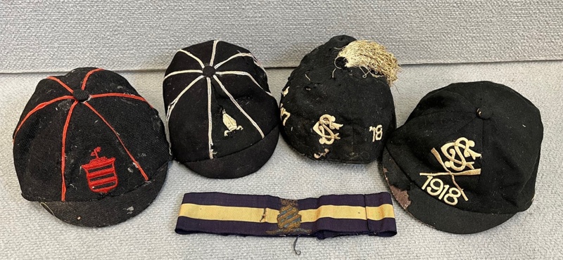 Caps and Hatband of Old Boy A G M Weekes WCS 1915-18