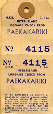 Railway Luggage Label; 024