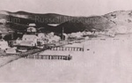 Framed photo: Russell showing Vilcoq and Stephenson wharves 1862; 13/081