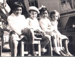 Photo: Taku Tenana, Dale Kershaw, Ora Hakaraia, Heather Kempthorne, Russell School Reunion, 1956; Ian Hanlon; 1956; 97/1632