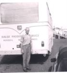 Photo: Harry Halse and Russell-Whangarei bus c1970; 01/19