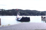 Photo: Ferry "Okiato" coming into Okiato, 1997; 97/1749/1