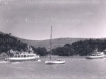 Photo: "Bay Belle" and "Kewpie Too" moored with yacht; 97/584