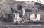 Photo postcard: Ruins of building at Paihia where first printing press in NZ was installed; 91/96/9