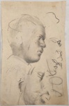 Drawing: Youth Head and Face; Pauline Kahurangi Yearbury; 10/58
