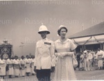 Photo: Queen Elizabeth with officer, Tonga, 1953; 97/1480