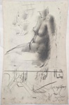 Drawing - Seated Female Nude Torso ; Pauline Kahurangi Yearbury; 10/63