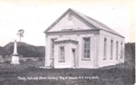 Photo: Treaty Hall and stone, Waitangi; 97/1292