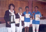 Photocopy: Russell Bowling Club winners: Dianne Davey, Violet Holmes, Claudia Harris and Mike Gorrie 2009/10 season; 11/52