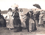 Photo: Margaret Carr and Marie King, re-enactment of Treaty signing, 1948; 97/1330