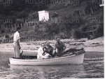 Photo: Edens leaving Otehei Bay, 1957; 97/1525