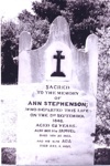 Photo: Headstone of Ann Stephenson, Christ Church, Russell; 98/193/17