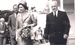 Photo: Queen Elizabeth with Stuart Partridge Chairman of the Museum, 1963; 97/1534