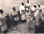 Photo: Queen Elizabeth greeting Queen Salote, Tonga, 1953; 97/1476