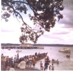 Photo: Practice day for canoe, Russell Beach, c1970; 99/1496