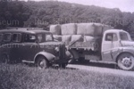 Photo: Wool bales from Gordon's farm, Manawaora on Hannah's truck, c1950's; 96/13/4 Photo: Wool bales from Gordon's farm, Manawaora on Hannah's truck, c1950's; 96/13/4