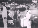 Photo:  Waving goodbye to Royal Party leaving Russell Wharf (6/2/1963); Photographer : Tudor Collins; 97/1487