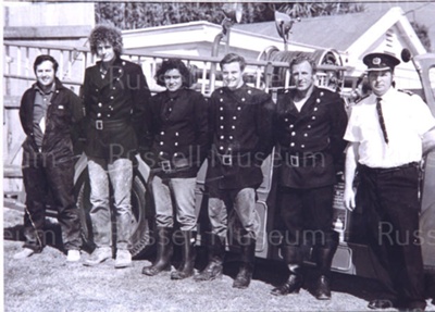 Photo: Russell Fire Brigade Members (named), c1960; 99/160