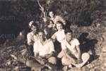 Photo: Charlie Baker and friend in front, behind Joe and May Rivers with Murray. Back Ada and Roy Baker.; 97/745