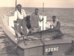 Photo: Duke of Gloucester, Syd Irving and Harold Vipond on "Ozone", 1935; 97/647