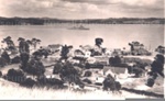 Photo: Visiting warship, looking from Russell towards Waitangi, c1950; 97/626