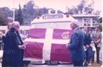 Photo: Dedication of new ambulance, Mr. Matheson and Lloyd Fraser; 94/78/5