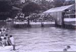 Photo: Launching of "Bay Belle", Deeming's boat yard, Okiato, 1961; 99/1412 Photo: Launching of "Bay Belle", Deeming's boat yard, Okiato, 1961; 99/1412