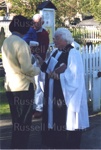 Photos (5): Service of commitment and blessing before restoration of Christ Church, Russell 2001; 02/387