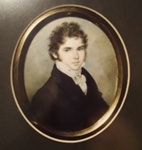 Photo: Miniature Painting of "Unknown Man" in a gold frame; Joel Samuel Polack; 1823-1830; 03/164