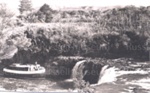 Photo: "Knoxie IV" in pool below Haruru Falls; 97/1347/2