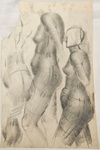 Drawing: Three studies of Female Nude ; Pauline Kahurangi Yearbury; 10/77