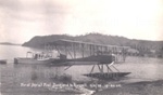 Photo: First aerial mail Auckland - Russell landing on Russell beach. Pilot Mr. Bolt, 1920; 97/711