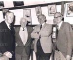 Photo: Ivan Hall, George Rattray, Frank Miller and Jim Laidlaw, Russell Museum, c1970; 97/1569