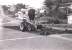 Photo: Digger preparing ground for "new" Museum, 1970; 97/1554