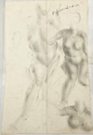 Drawing: Female Nude, House; Pauline Kahurangi Yearbury; 10/69