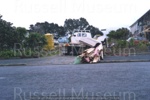 Photo: Truck losing its load of materials for Town Hall renovations, 1989; 92/75 Photo: Truck losing its load of materials for Town Hall renovations, 1989; 92/75