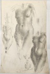 Drawing: Study of Three Nude Forms; Pauline Kahurangi Yearbury; 10/79